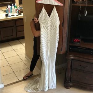 White with sparkle gown